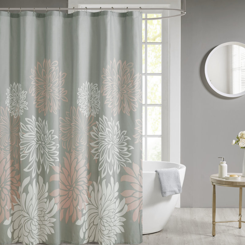 Winston Porter Olivet Printed Floral Single Shower Curtain & Reviews